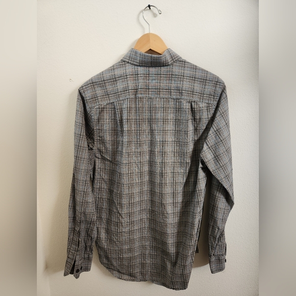 Joseph Abboud Men's‎ Gray Plaid Button-down Long Sleeve Shirt Casual Size Small - Picture 6 of 7
